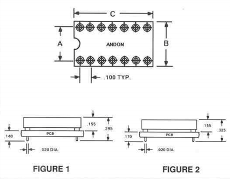 ANDON 200℃封閉框架ICDIP插座，不帶支架